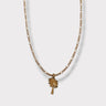 CHARMED steel necklace with palm tree pendant