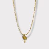 CHARMED steel necklace with palm tree pendant