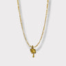 CHARMED steel necklace with palm tree pendant