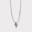 CHARMED steel necklace with palm tree pendant