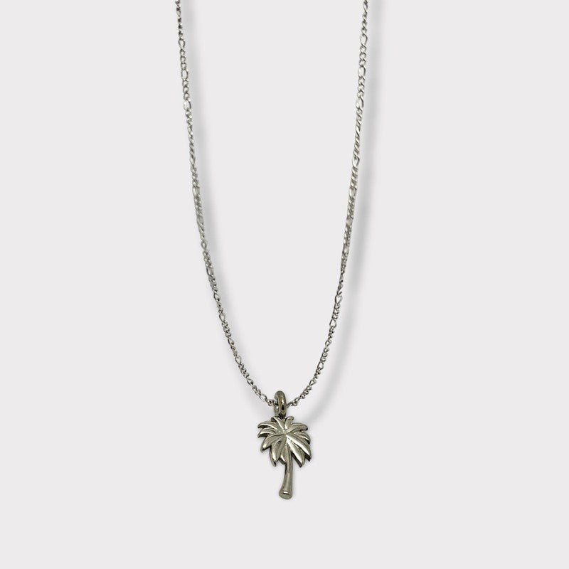 CHARMED steel necklace with palm tree pendant