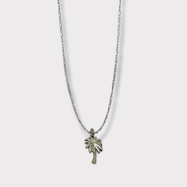 CHARMED steel necklace with palm tree pendant