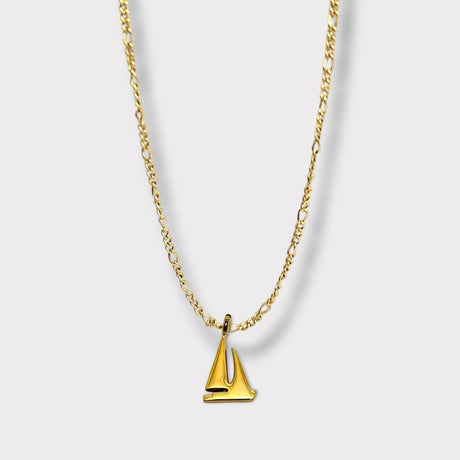 CHARMED steel necklace with sailing yacht pendant