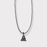 CHARMED steel necklace with sailing yacht pendant