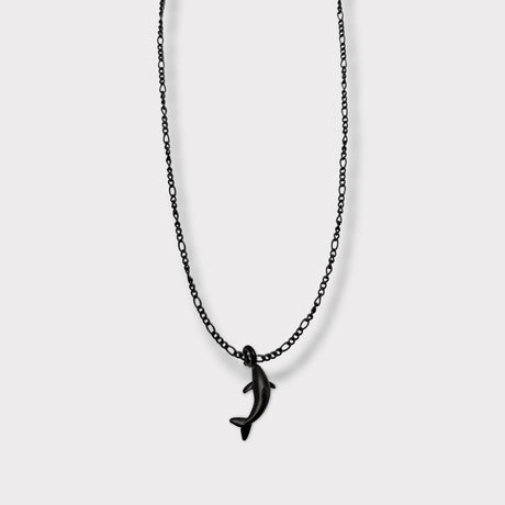 CHARMED titanium steel necklace with dolphin pendant