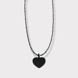 CHARMED titanium steel necklace with engravable heart pendant