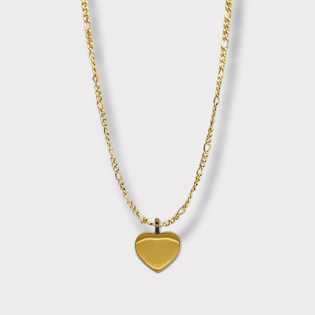 CHARMED titanium steel necklace with engravable heart pendant