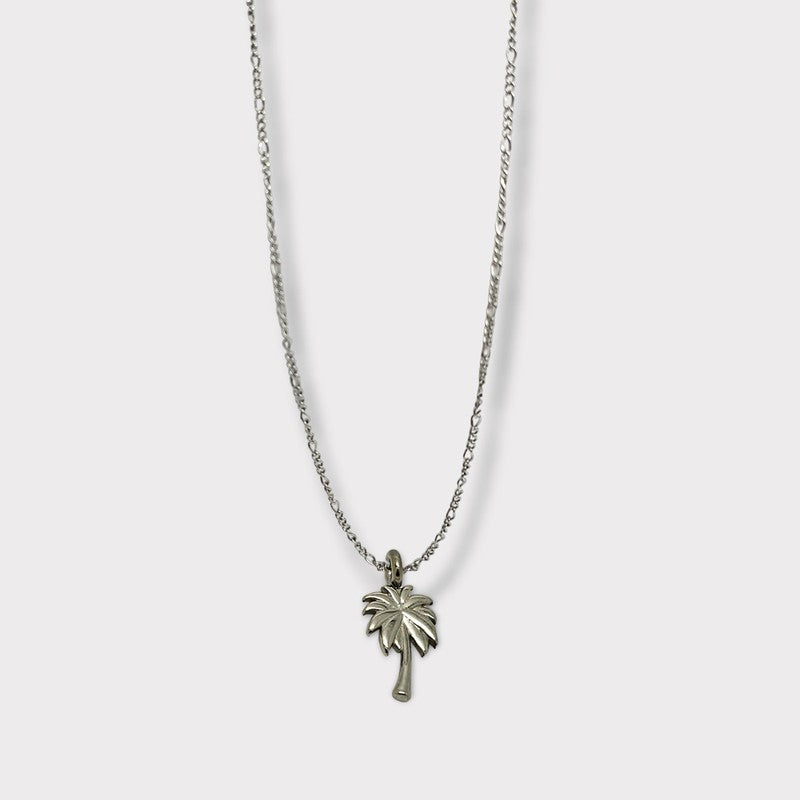 CHARMED titanium steel necklace with palm tree pendant