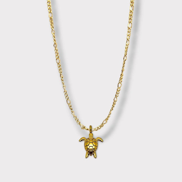 CHARMED titanium steel necklace with sea turtle pendant