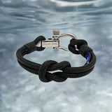 CORSAIR 5mm Nautical Clasp Bracelet Black