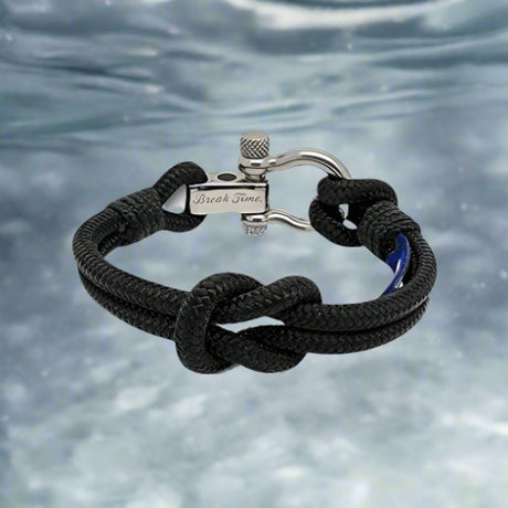 CORSAIR 5mm Nautical Clasp Bracelet Black