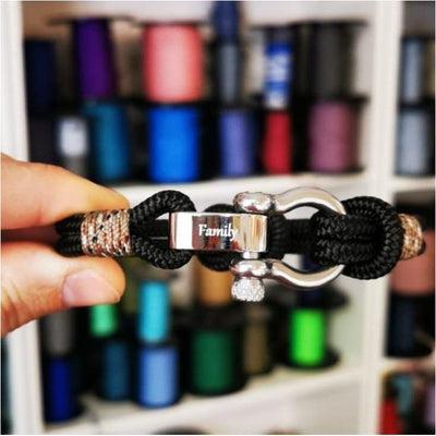 CORSAIR 5mm Nautical Clasp Bracelet Black Camo