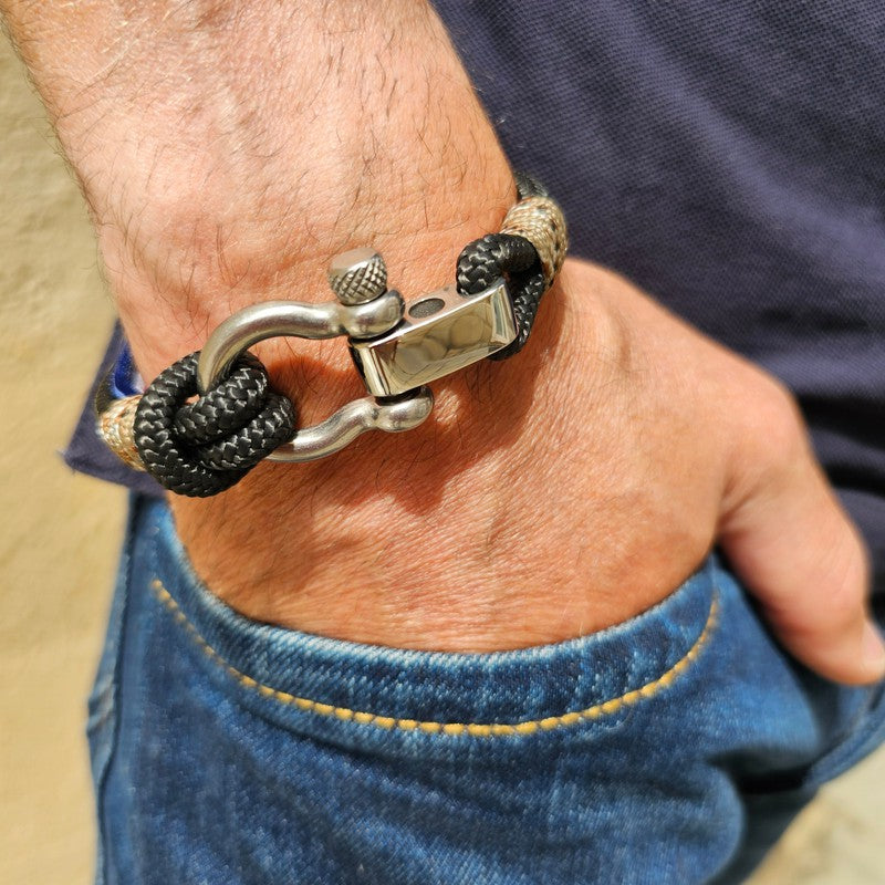 CORSAIR 5mm Nautical Clasp Bracelet Black Camo