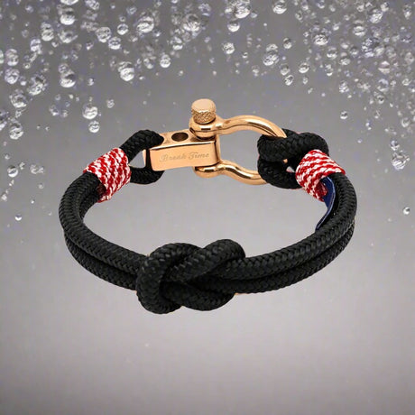 CORSAIR 5mm Nautical Clasp Bracelet Black Croatian Mix