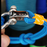 CORSAIR 5mm Nautical Clasp Bracelet Blue Orange