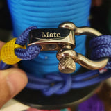 CORSAIR 5mm Nautical Clasp Bracelet Blue Yellow