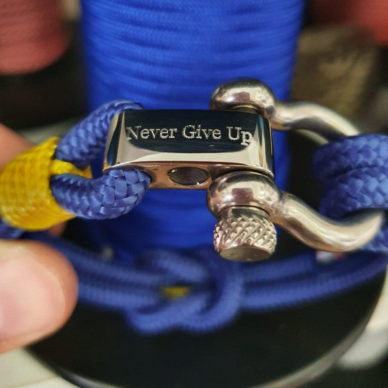 CORSAIR 5mm Nautical Clasp Bracelet Blue Yellow