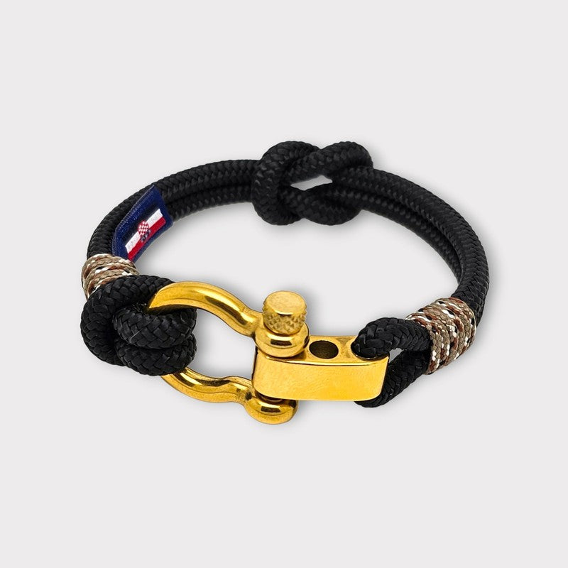 5MM 18CM+4CM Black/ Gold Stainless Steel Flat Snake Chain Bracelet for  Women Men