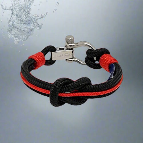 CORSAIR Big Shackle Bracelet Black Red