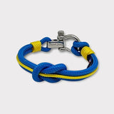 CORSAIR Big Shackle Bracelet Blue Yellow