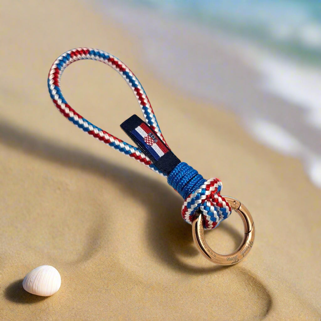 HARBOUR MINI Croatian blue mix rope key-ring