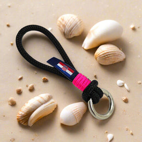 HARBOUR MINI black pink rope key-ring