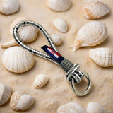 HARBOUR MINI grey mix rope key-ring