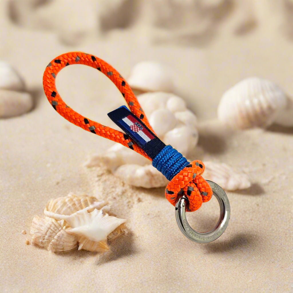 HARBOUR MINI orange mix rope key-ring