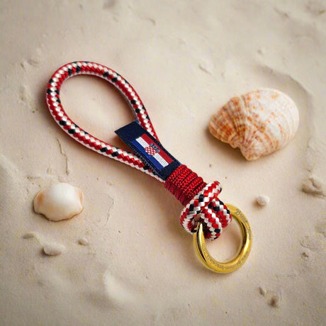 HARBOUR MINI red mix rope key-ring