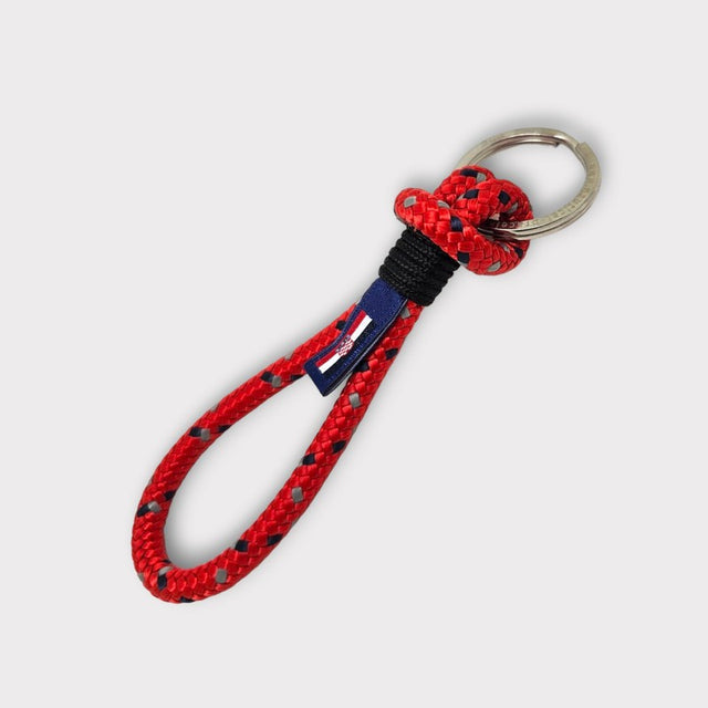 HARBOUR nautical rope keyring red mix