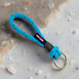 HARBOUR nautical rope keyring turquoise grey