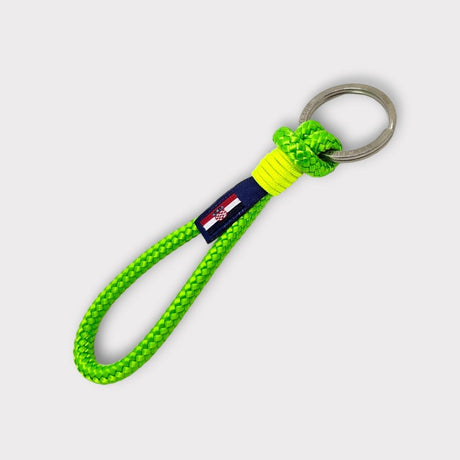 HARBOUR recycled rope keyring green yellow