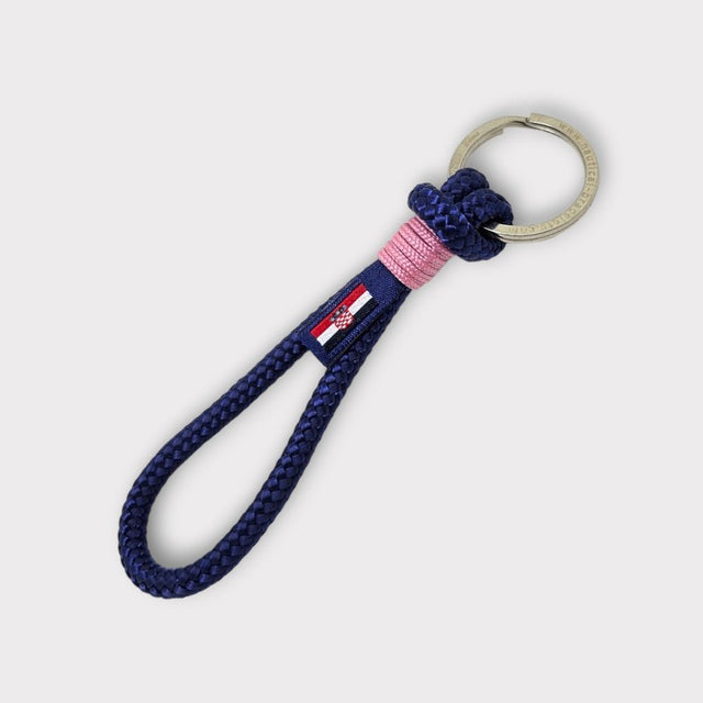 HARBOUR recycled rope keyring navy blue lavender pink