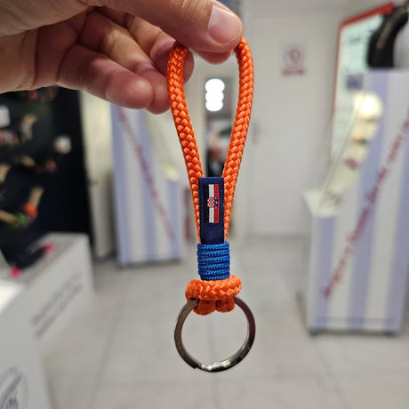 HARBOUR recycled rope keyring orange blue