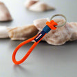 HARBOUR recycled rope keyring orange teal