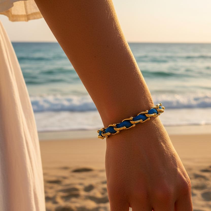 OCEAN MAXI Designer Bracelet / Necklace Blue