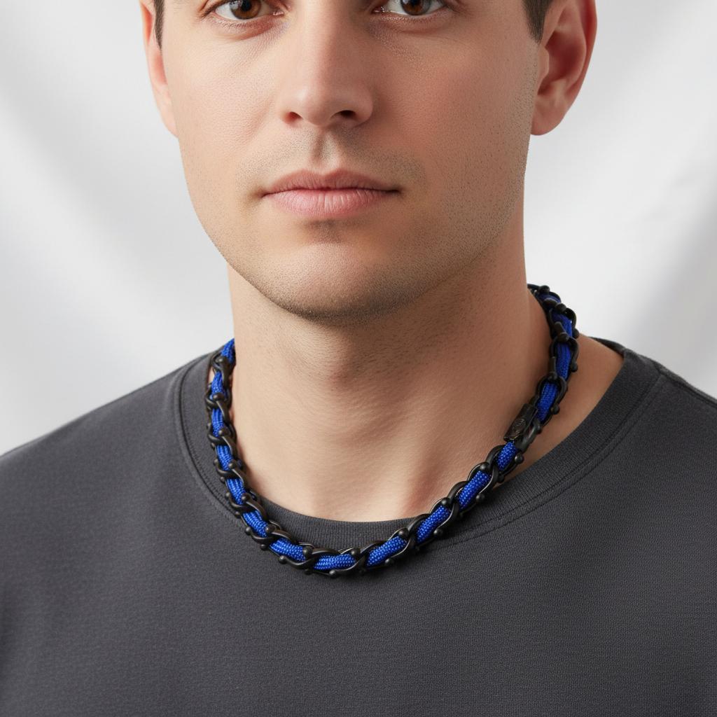 OCEAN MAXI Designer Bracelet / Necklace Electric Blue