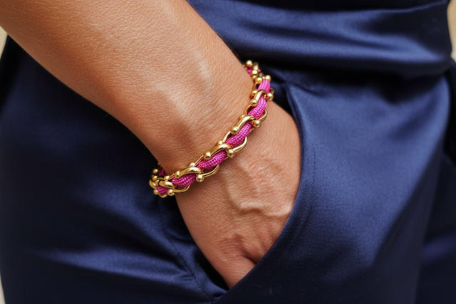OCEAN MAXI Designer Bracelet / Necklace Fuchsia