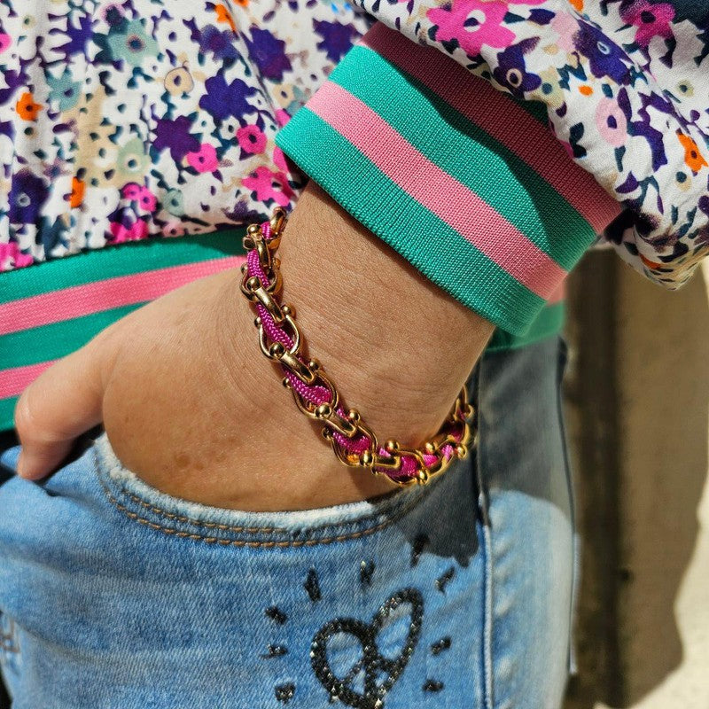 OCEAN MAXI Designer Bracelet / Necklace Fuchsia