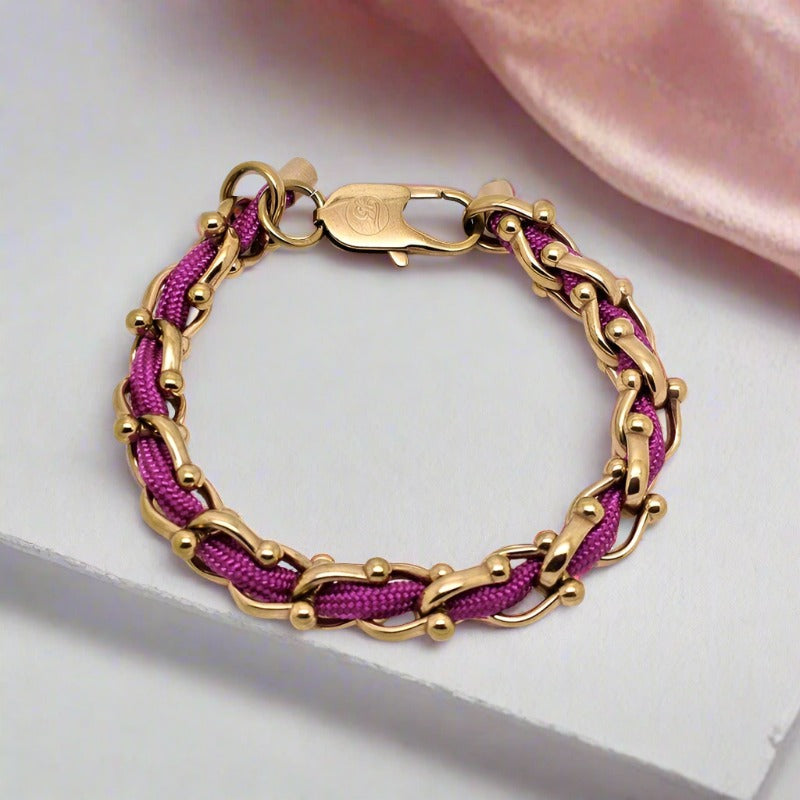 OCEAN MAXI Designer Bracelet / Necklace Fuchsia