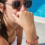 OCEAN MAXI Designer Bracelet / Necklace Fuchsia