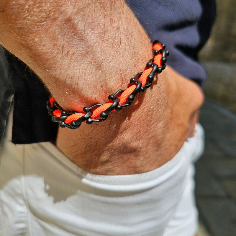 OCEAN MAXI Designer Bracelet / Necklace Neon Coral