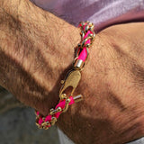 OCEAN MAXI Designer Bracelet / Necklace Neon Pink