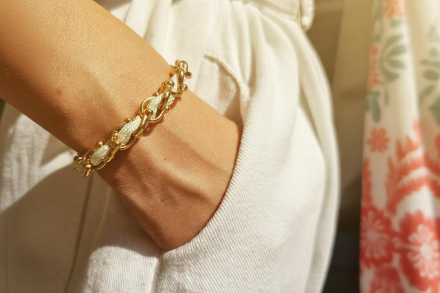 OCEAN MAXI Designer Bracelet / Necklace Off White
