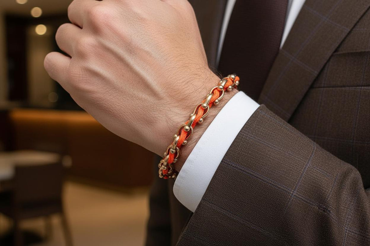 OCEAN MAXI Designer Bracelet / Necklace Orange