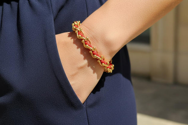 OCEAN MAXI Designer Bracelet / Necklace Red
