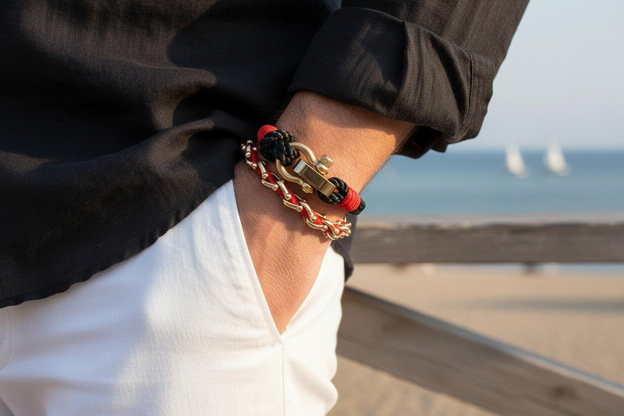 OCEAN MAXI Designer Bracelet / Necklace Red
