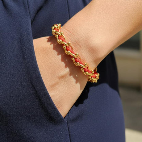 OCEAN MAXI Designer Bracelet / Necklace Red