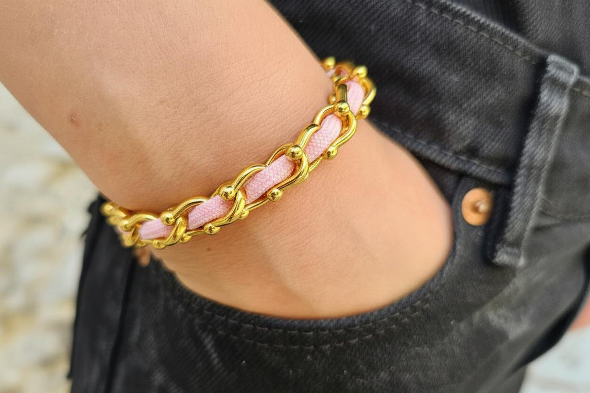 OCEAN MAXI Designer Bracelet / Necklace Soft Pink