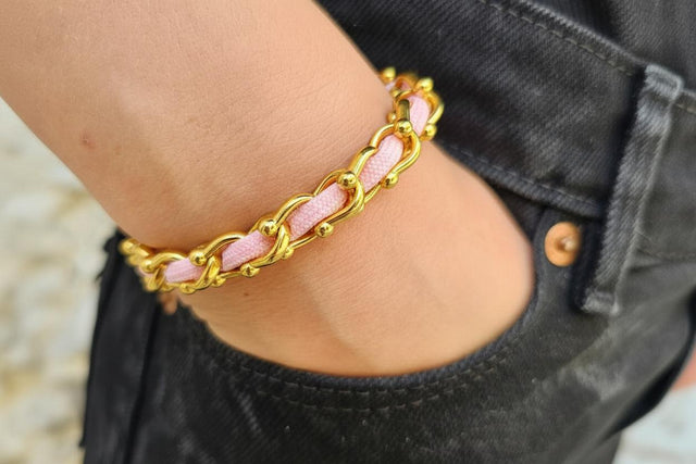 OCEAN MAXI Designer Bracelet / Necklace Soft Pink